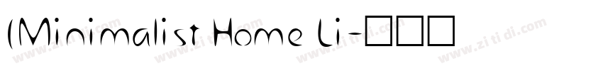 (Minimalist Home Li字体转换